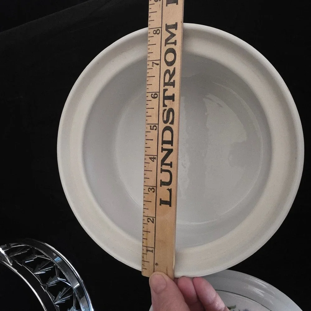 Royal Rochester Royalite Fraunfelter Casserole w Art Deco Chrome Carrier Stand